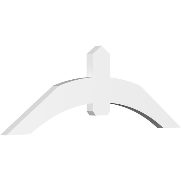 Ekena Millwork Archdale Architectural Grade PVC Gable Bracket, 60"W x 20"H x 2"D x 6"F, 8/12 Pitch GBP060X20X0206ARC00 - main